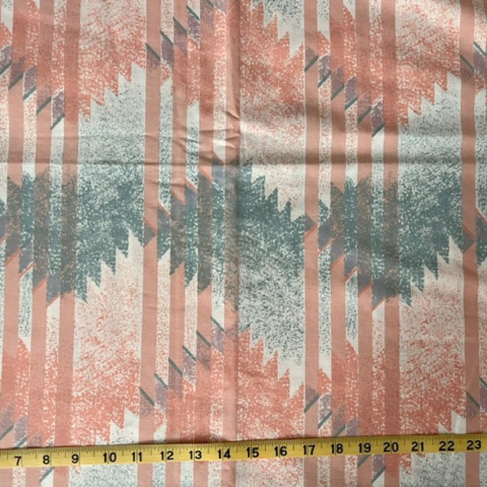 Vintage Geometric Aztec Queen size Sheet set 1980's, JP Stevens - Picture 4 of 5